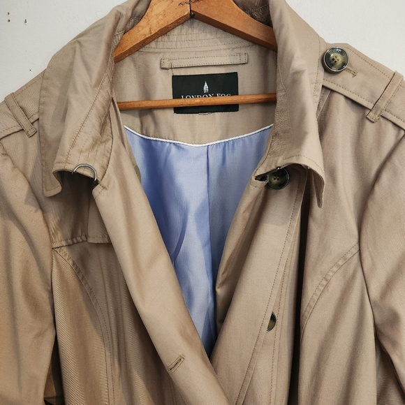 London Fog Double-Breasted Trench Coat - Size‎ Large - Picture 4 of 16